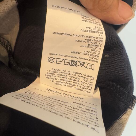 Piombo Men's Long Sleeve Striped Polo Sweatshirt Gray/Black Size Large NWT - Picture 7 of 12